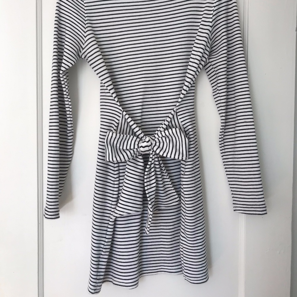 Missguided Black & White Stripped Sweater Dress